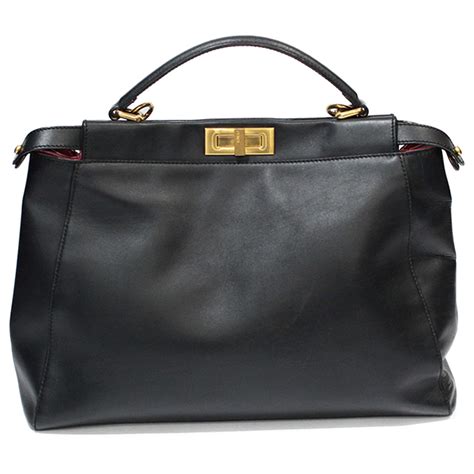 fendi peekaboo black bag|Fendi peekaboo bag sale.